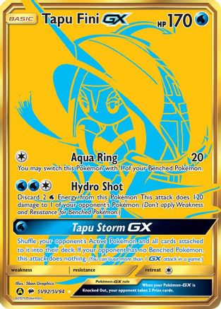Tapu Fini-GX SV92/94 - Shiny Vault Pokemon Holofoil