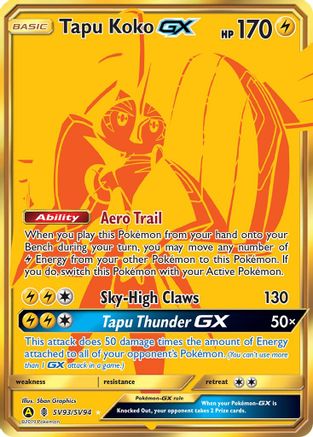Tapu Koko-GX SV93/94 - Shiny Vault Pokemon Holofoil