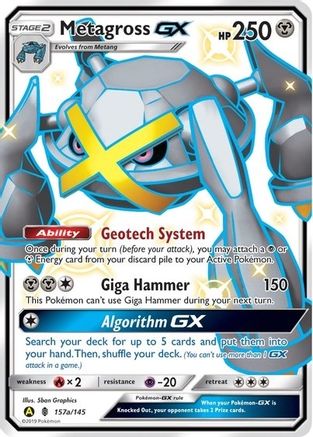 Metagross-GX 157a/145 - Guardians Rising Pokemon Holofoil