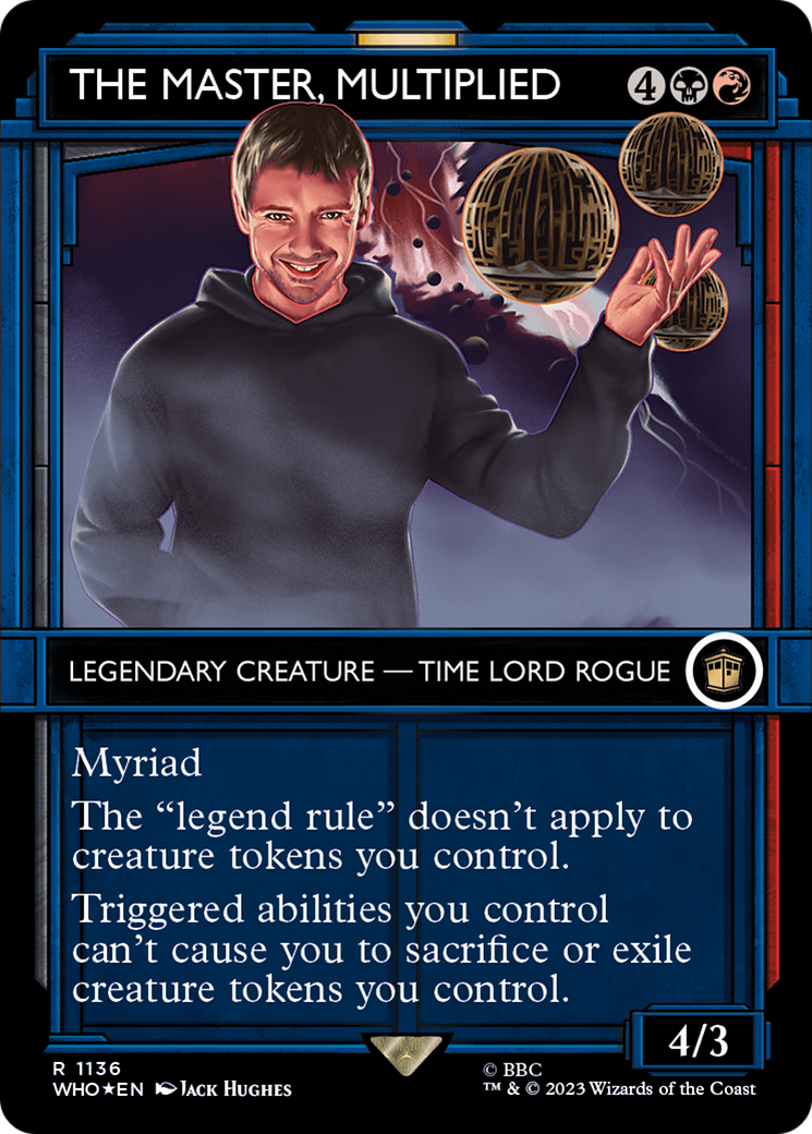 FOIL The Master, Multiplied (Showcase) (Surge Foil) (WHO-1136) - Doctor Who - Magic The Gathering