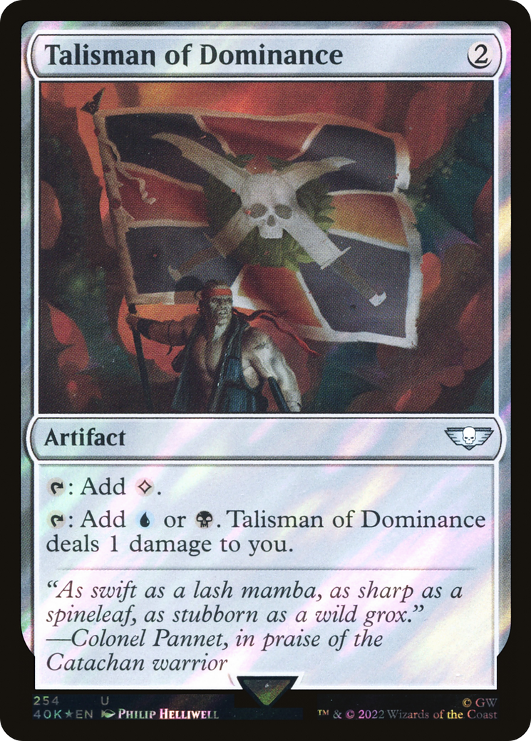 FOIL Talisman of Dominance (254) (Surge Foil) (40K-254) - Warhammer 40,000 Commander - Magic The Gathering