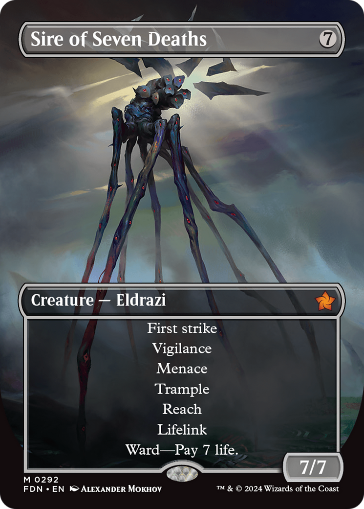 FOIL Sire of Seven Deaths (FDN-292) - Foundations - Magic The Gathering