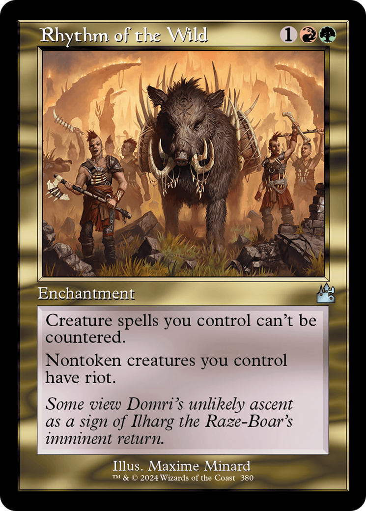 FOIL Rhythm of the Wild (Retro Frame) (RVR-380) - Ravnica Remastered - Magic The Gathering