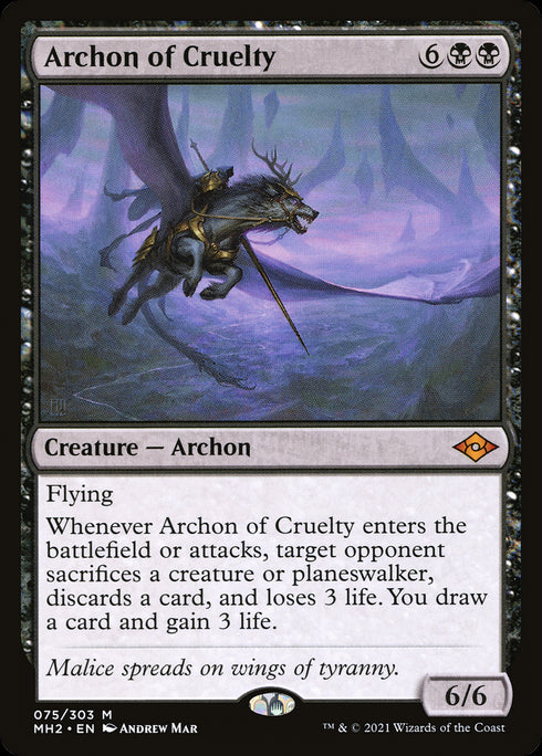 Archon of Cruelty (MH2-075) - Modern Horizons 2 - Magic The Gathering