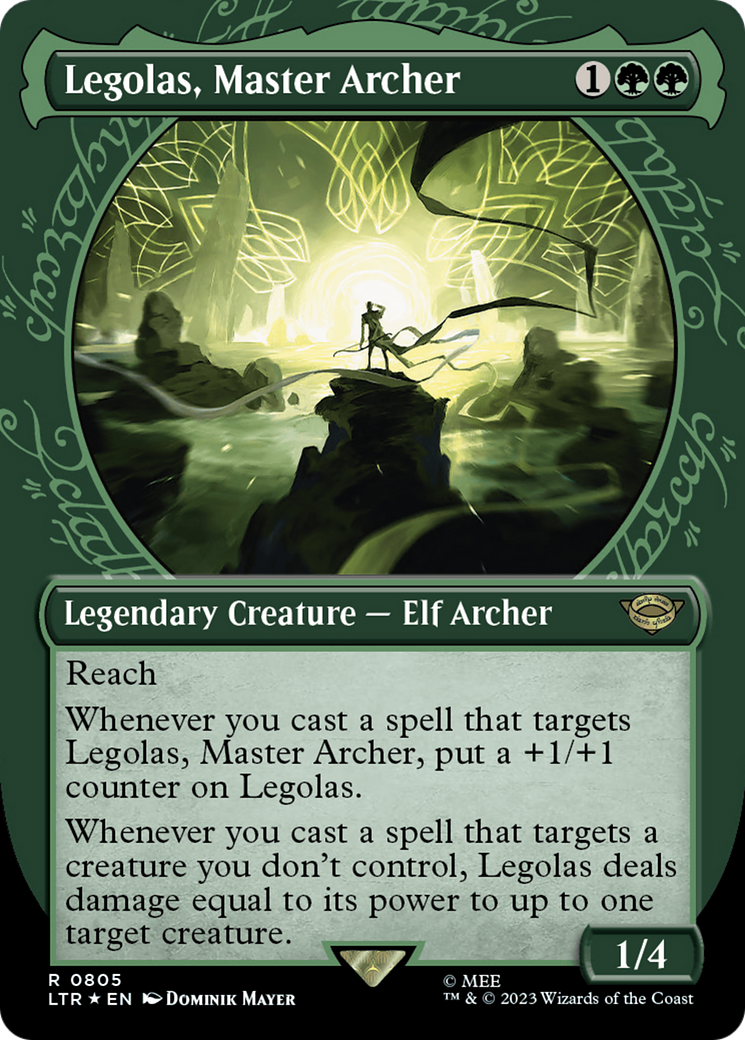 FOIL Legolas, Master Archer (Showcase) (Surge Foil) (LTR-805) - The Lord of the Rings: Tales of Middle-earth - Magic The Gathering