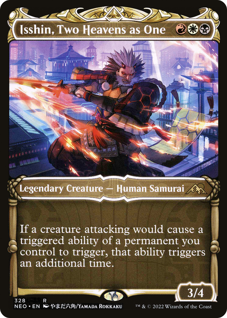 Isshin, Two Heavens as One (Showcase) (NEO-328) - Kamigawa: Neon Dynasty - Magic The Gathering