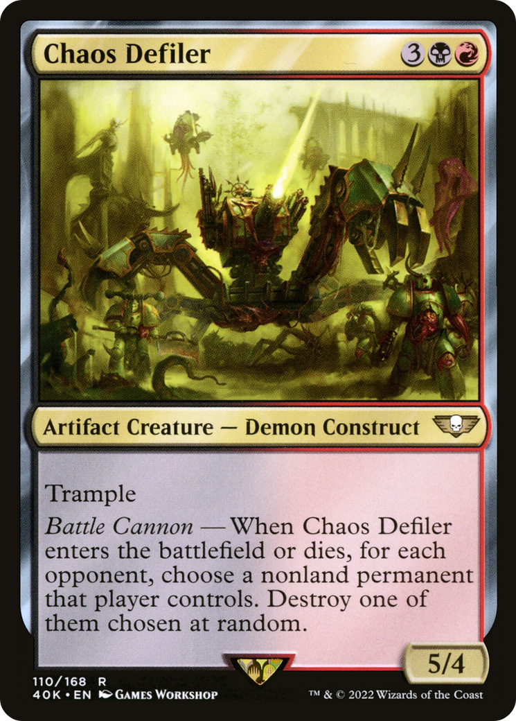 Chaos Defiler (40K-110) - Warhammer 40,000 Commander - Magic The Gathering