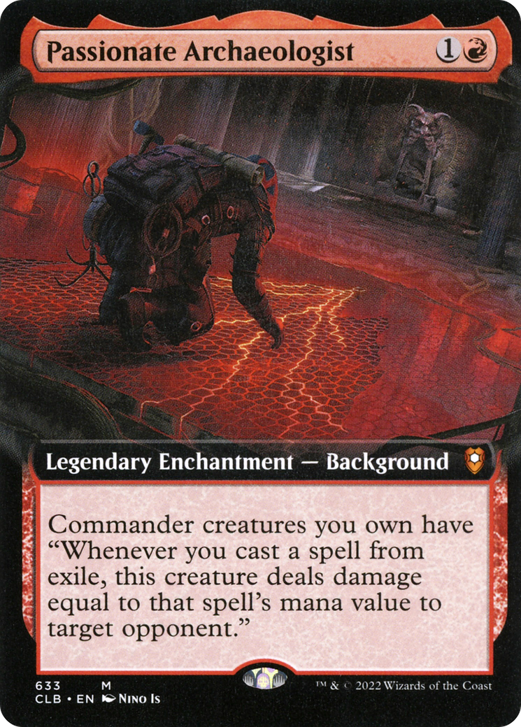 FOIL Passionate Archaeologist (Extended Art) (CLB-633) - Commander Legends: Battle for Baldur's Gate - Magic The Gathering