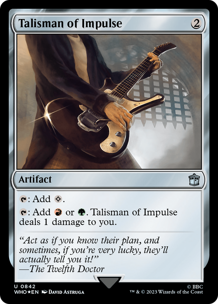 FOIL Talisman of Impulse (Surge Foil) (WHO-842) - Doctor Who - Magic The Gathering