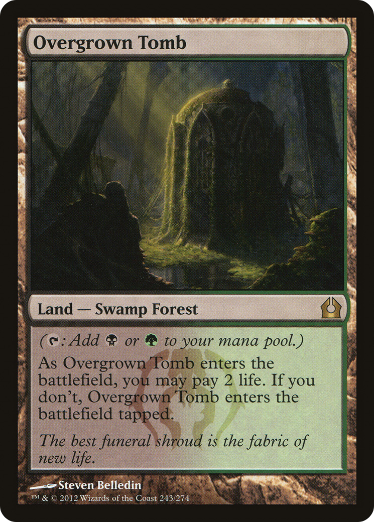 FOIL Overgrown Tomb (RTR-243) - Return to Ravnica - Magic The Gathering