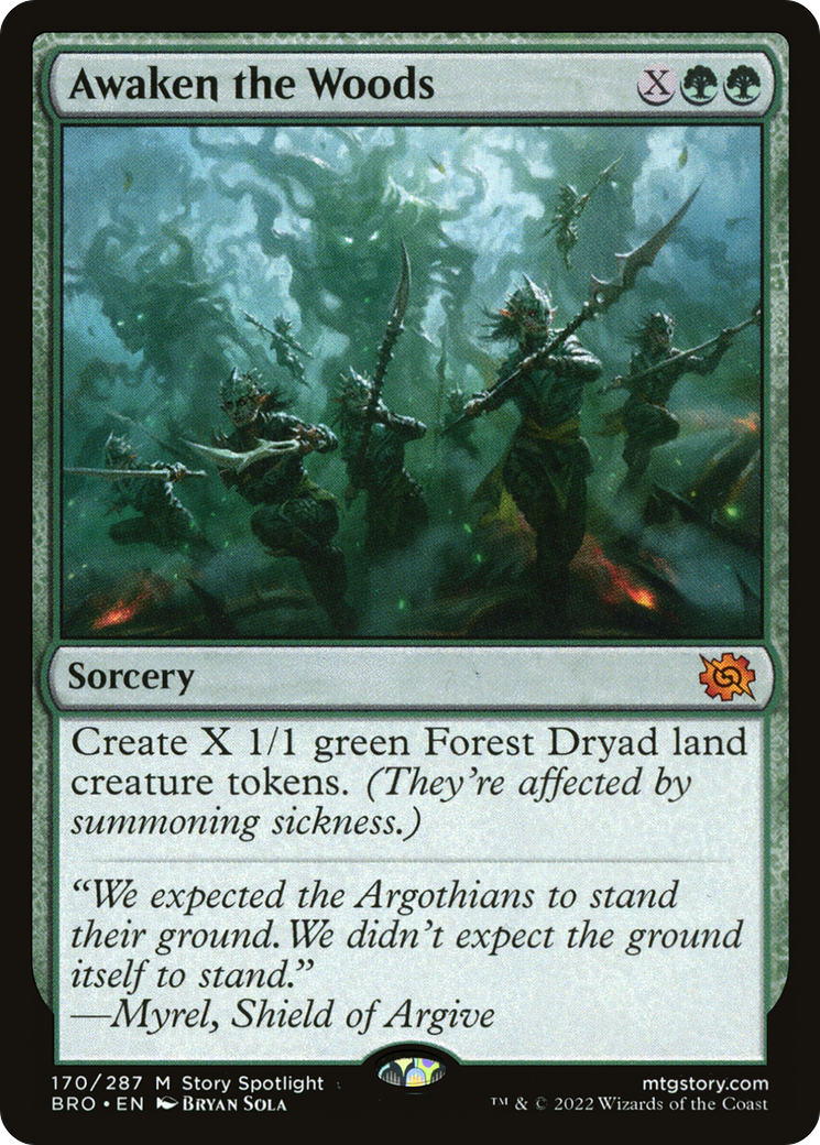 FOIL Awaken the Woods (BRO-170) - The Brothers' War - Magic The Gathering