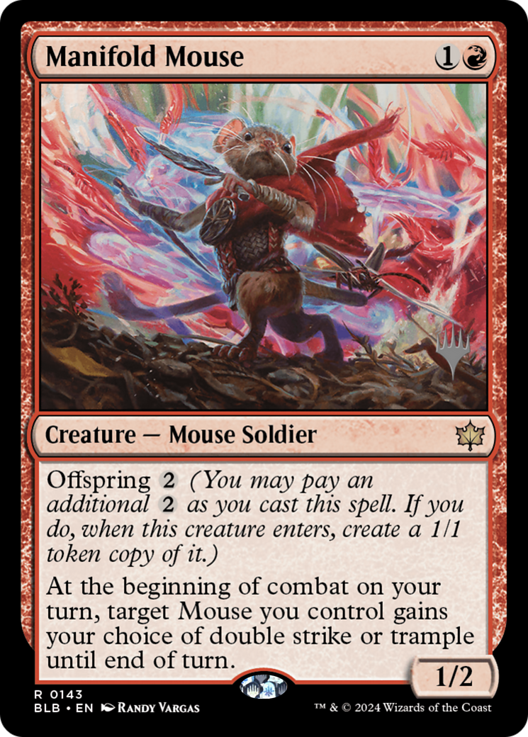 FOIL Manifold Mouse (PPBLB-143) - Bloomburrow Promos - Magic The Gathering