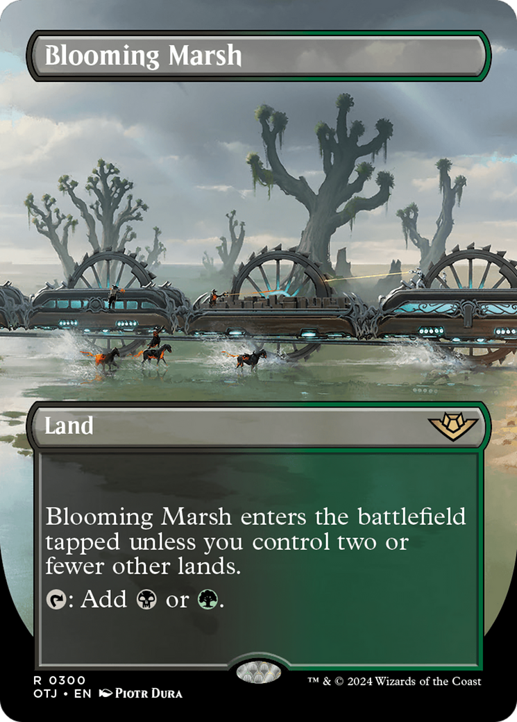 FOIL Blooming Marsh (Borderless) (OTJ-300) - Outlaws of Thunder Junction - Magic The Gathering
