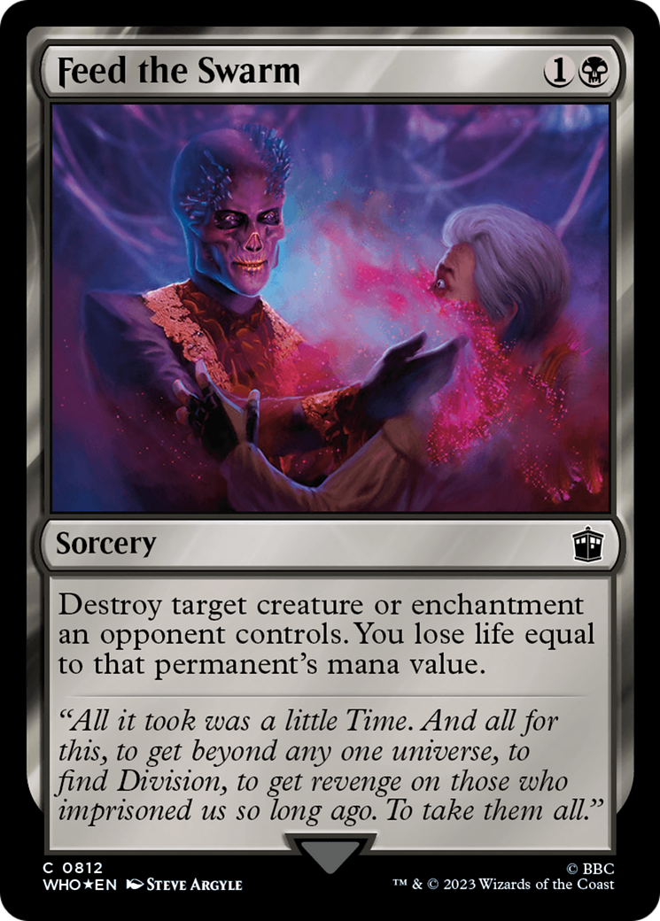 FOIL Feed the Swarm (Surge Foil) (WHO-812) - Doctor Who - Magic The Gathering