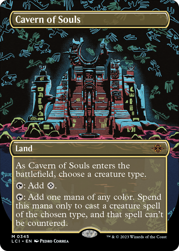 Cavern of Souls (0345) (Borderless) (LCI-345) - The Lost Caverns of Ixalan - Magic The Gathering