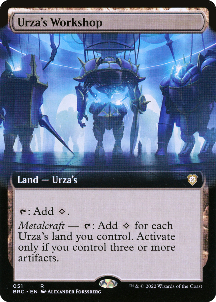Urza's Workshop (Extended Art) (BRC-051) - The Brothers' War Commander - Magic The Gathering