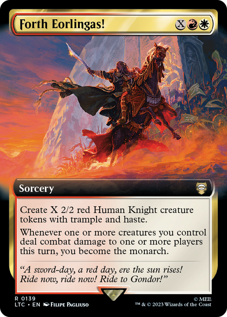 Forth Eorlingas! (Extended Art) (LTC-139) - Tales of Middle-earth Commander - Magic The Gathering
