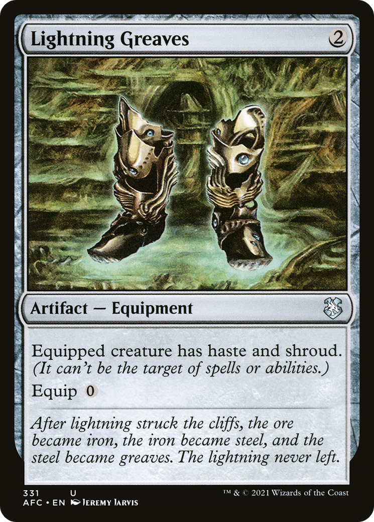 Lightning Greaves (AFC-331) - Forgotten Realms Commander - Magic The Gathering