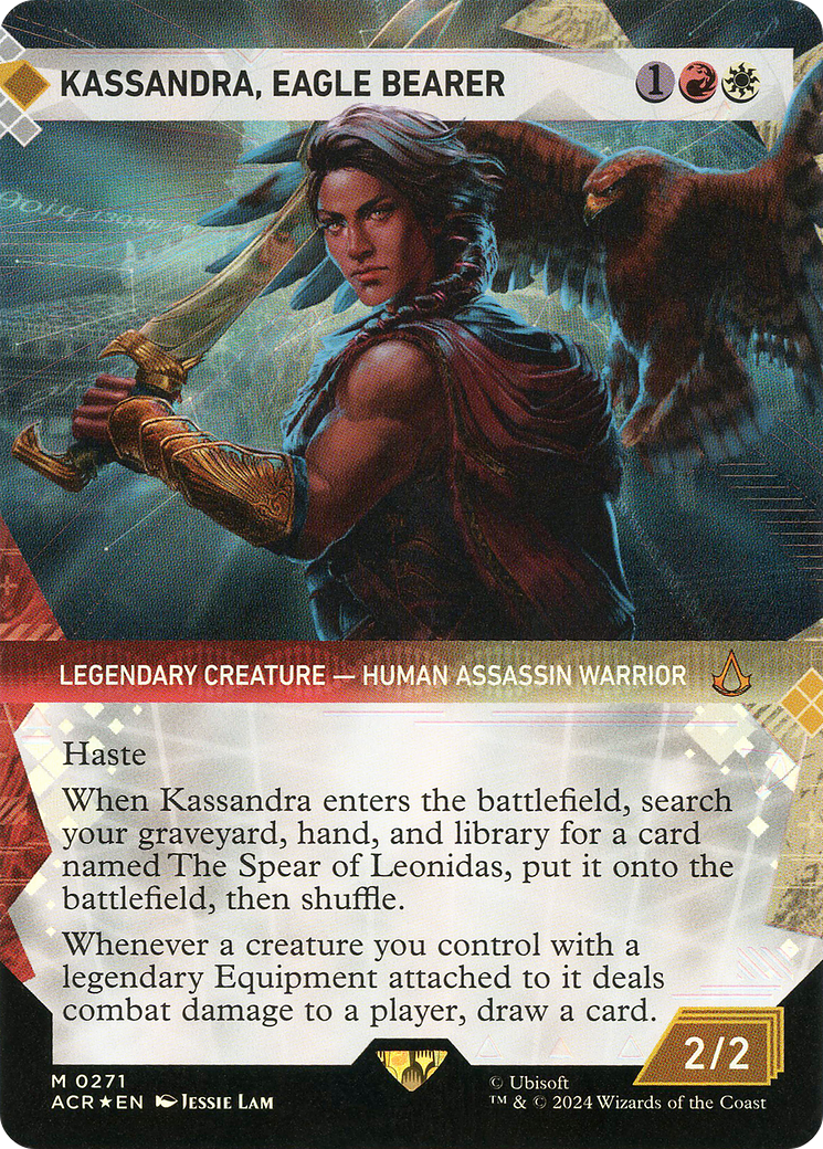 FOIL Kassandra, Eagle Bearer (Showcase) (Textured Foil) (ACR-271) - Assassin's Creed - Magic The Gathering