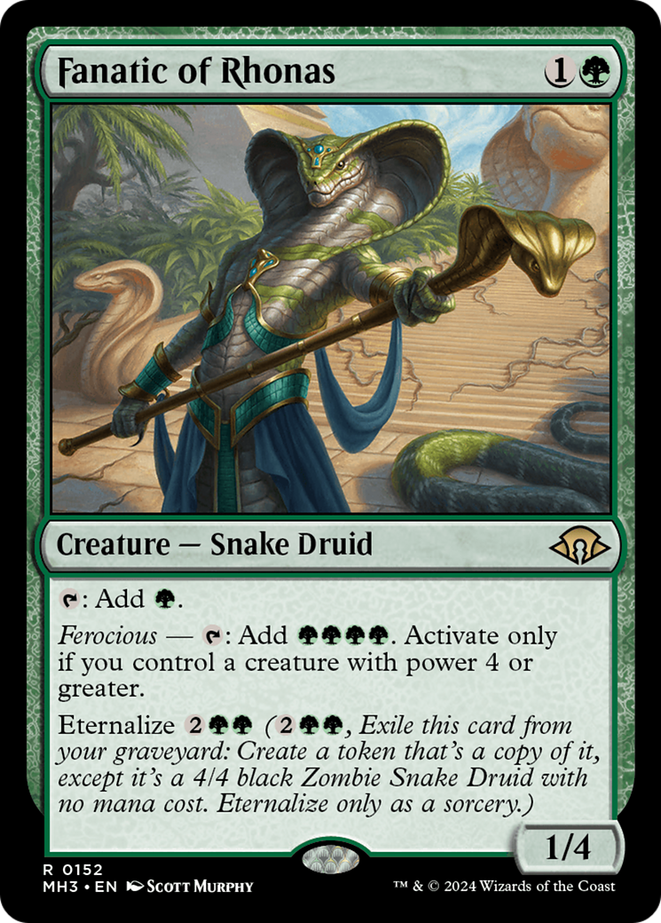 FOIL Fanatic of Rhonas (MH3-152) - Modern Horizons 3 - Magic The Gathering