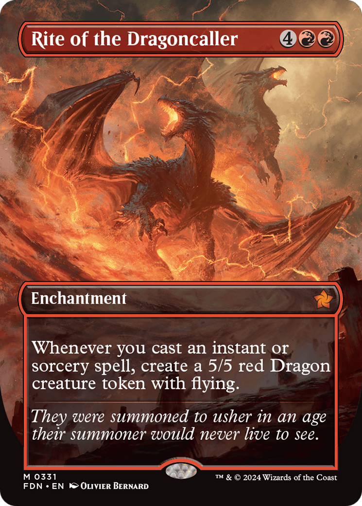 FOIL Rite of the Dragoncaller (FDN-331) - Foundations - Magic The Gathering