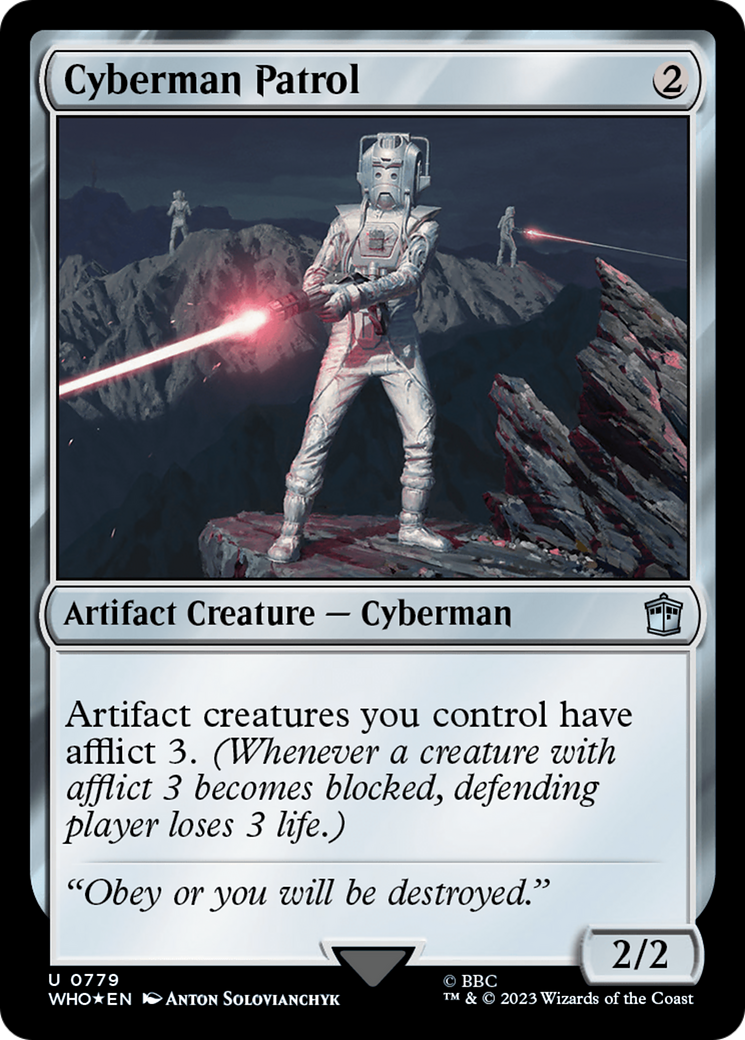 FOIL Cyberman Patrol (Surge Foil) (WHO-779) - Doctor Who - Magic The Gathering