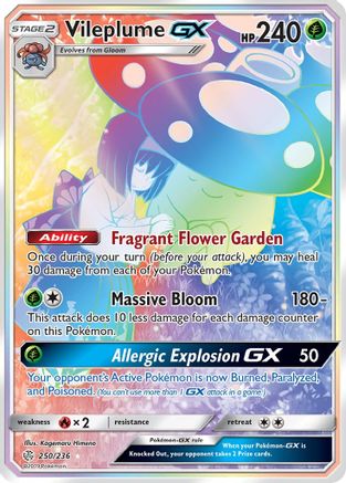Vileplume-GX 250/236 - Cosmic Eclipse Pokemon Holofoil