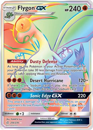 Flygon-GX 256/236 - Cosmic Eclipse Pokemon Holofoil