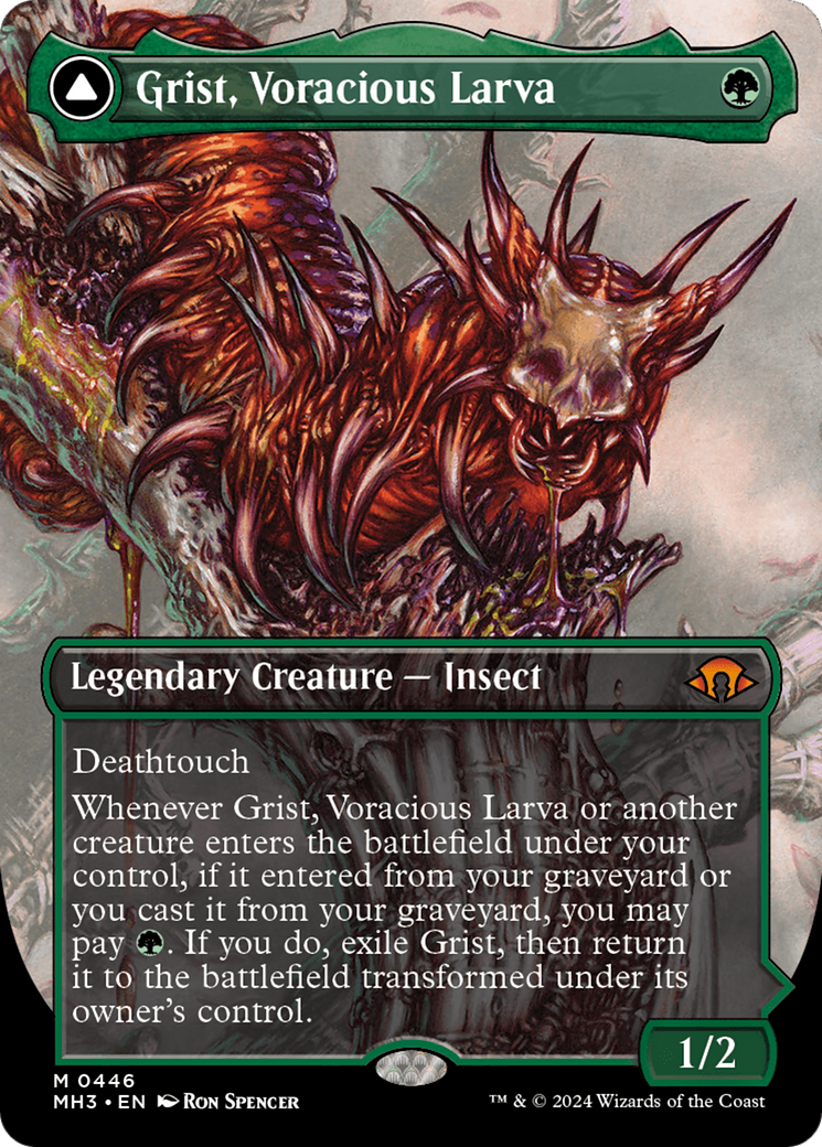Grist, Voracious Larva (Borderless) (MH3-446) - Modern Horizons 3 - Magic The Gathering