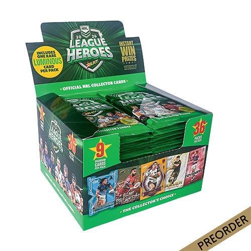 2026 NRL League Heroes Rugby Trading Cards Booster Box