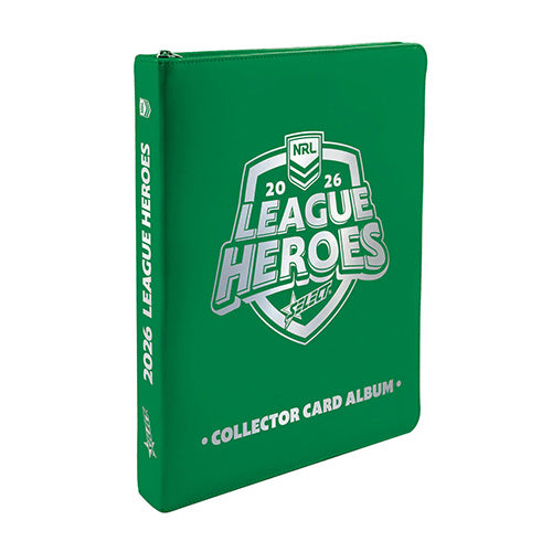 2026 NRL League Heroes Rugby Vinyl Album w/ Two Packs of Collector Cards