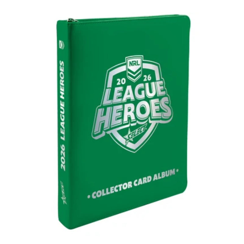 2026 NRL League Heroes Rugby Vinyl Album w/ Two Packs of Collector Cards