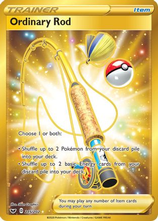 Ordinary Rod (Secret) 215/202 - SWSH01 Sword & Shield Base Set Holofoil