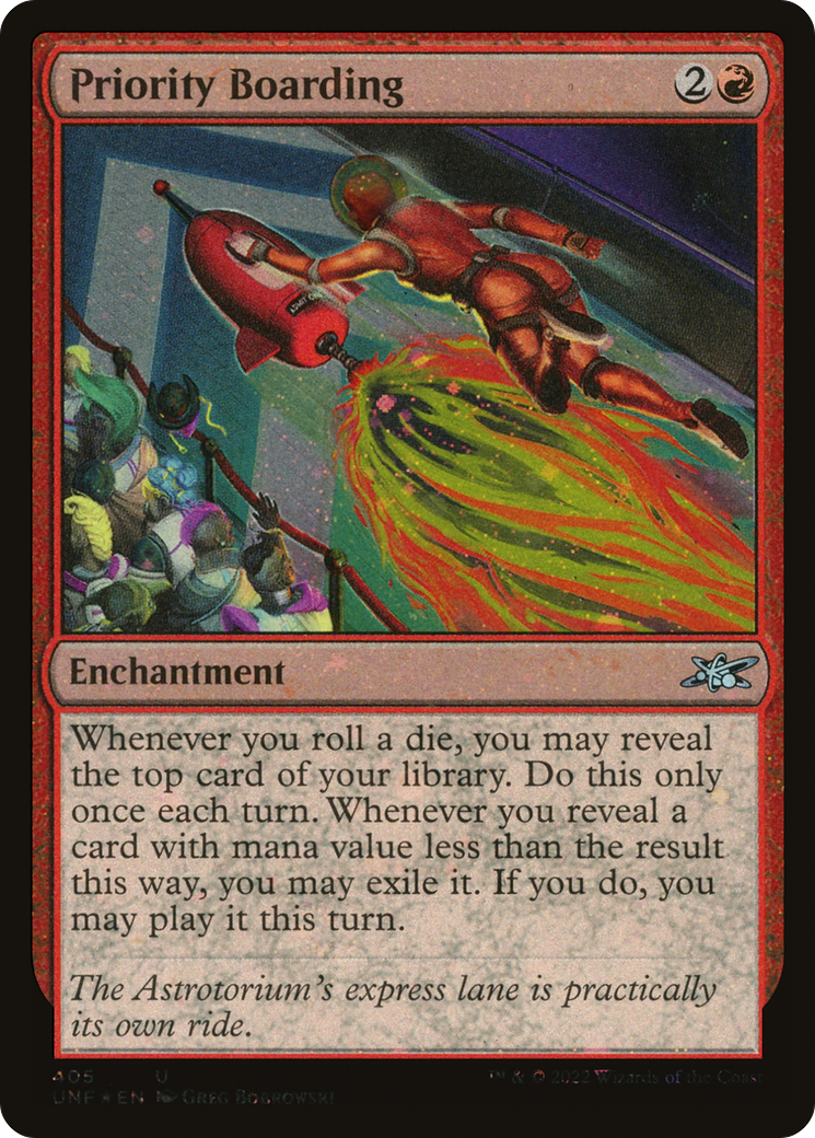FOIL Priority Boarding (Galaxy Foil) (UNF-405) - Unfinity - Magic The Gathering