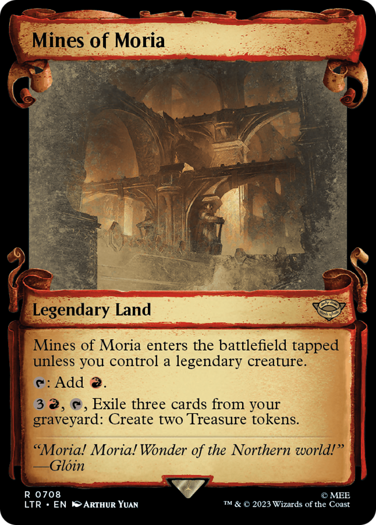FOIL Mines of Moria (Showcase Scrolls) (LTR-708) - The Lord of the Rings: Tales of Middle-earth - Magic The Gathering