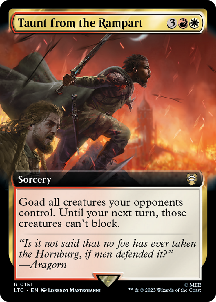 Taunt from the Rampart (Extended Art) (LTC-151) - Tales of Middle-earth Commander - Magic The Gathering