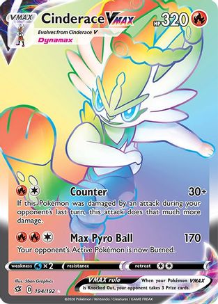 Cinderace VMAX 194/192 - Pokemon Rebel Clash Holofoil