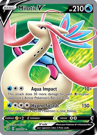 Milotic V 179/192 - Pokemon Rebel Clash Holofoil