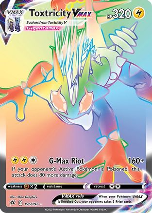 Toxtricity VMAX 196/192 - Pokemon Rebel Clash Holofoil