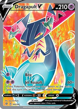 Dragapult V 183/192 - Pokemon Rebel Clash Holofoil