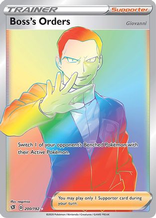 Boss's Orders 200/192 - Pokemon Rebel Clash Holofoil