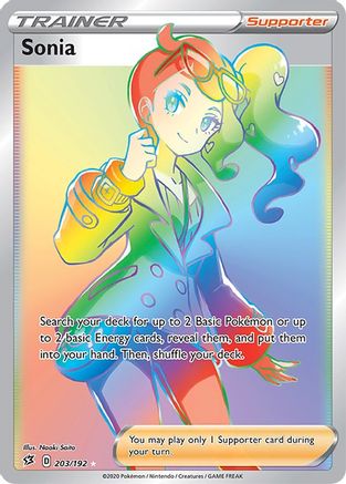 Sonia 203/192 - Pokemon Rebel Clash Holofoil