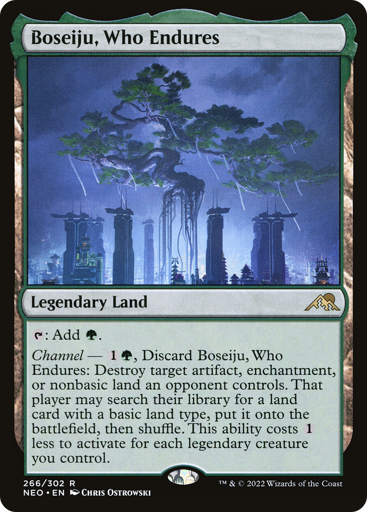 FOIL Boseiju, Who Endures (NEO-266) - Kamigawa: Neon Dynasty - Magic The Gathering