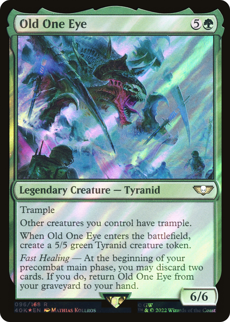 FOIL Old One Eye (Surge Foil) (40K-096) - Warhammer 40,000 Commander - Magic The Gathering