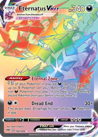 Eternatus VMAX 192/189 - Pokemon Darkness Ablaze Holofoil