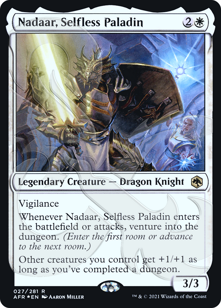 FOIL Nadaar, Selfless Paladin (AFR&-27A) - Adventures in the Forgotten Realms Promos - Magic The Gathering