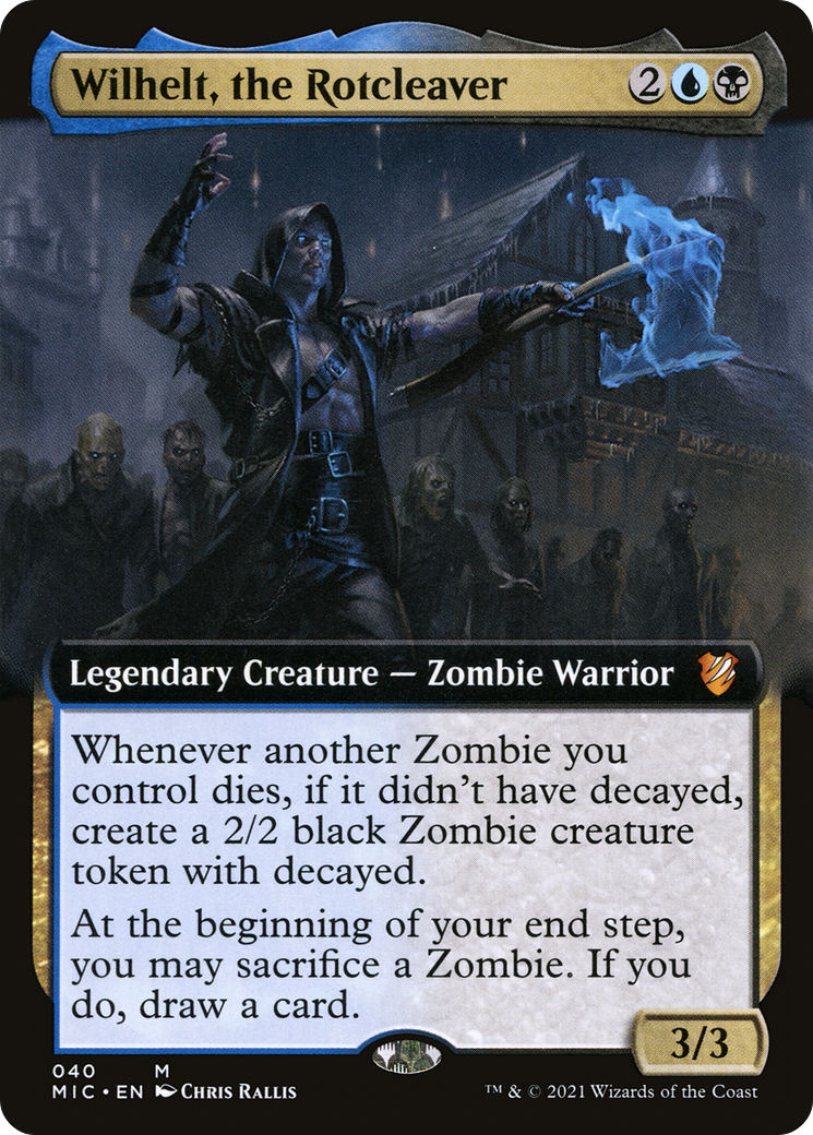 Wilhelt, the Rotcleaver (Extended Art) (MIC-040) - Midnight Hunt Commander - Magic The Gathering