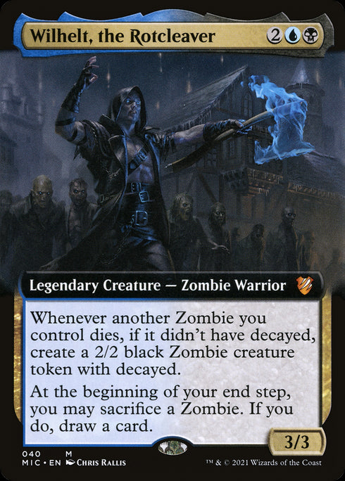 Wilhelt, the Rotcleaver (Extended Art) (MIC-040) - Midnight Hunt Commander: (Extended Art) - Magic The Gathering