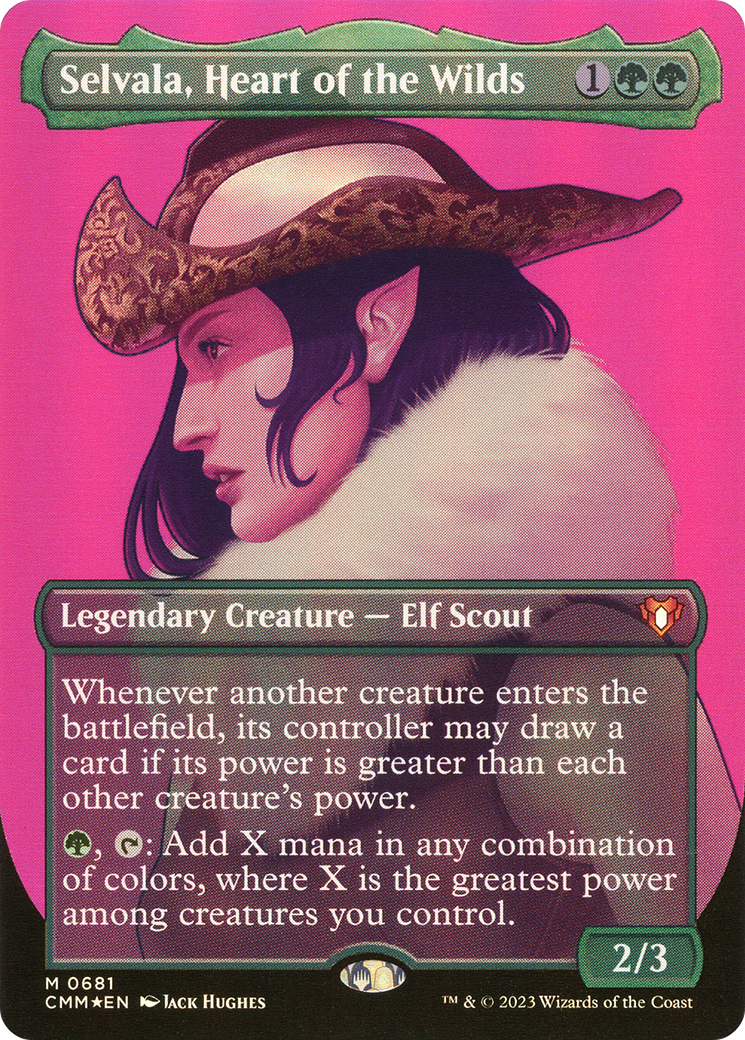 FOIL Selvala, Heart of the Wilds (Textured Foil) (CMM-1064) - Commander Masters - Magic The Gathering