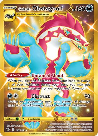 Galarian Obstagoon 198/185 - Pokemon Vivid Voltage Holofoil